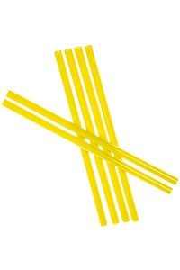 Trinkhalm wiederverwendbar 19 cm, Ø 7,7 mm, 6er Pack, gelb