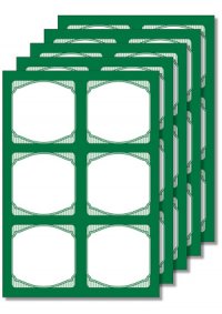 Cubi Etikettenbogen grün, 5 Blatt