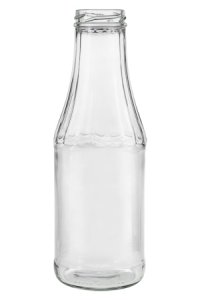 Weithalsflasche 500 ml mit Facetten Typ B (Karton, 80 Stück)