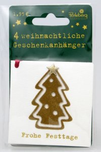 Weihnachtsanhänger - Weihnachtsbaum (VIERERPACK)