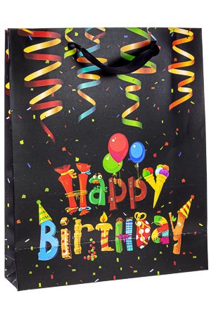 10 Geschenktüten groß Geburtstag Happy Birthday 32x 26 x 14 cm Geschenktaschen Geschenkbeutel 99-0142 