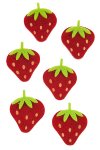 Filz-Sticker Erdbeere - 6er Pack