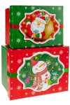 Geschenkboxen Schneemann und Weihnachtsmann - 2er Set