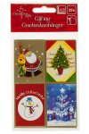 Geschenkaufkleber Weihnachtskarten, 15 Stück