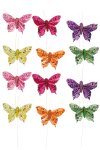Schmetterlinge mit Drahthalter groß - 12er Set