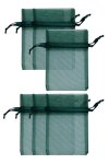 Chiffonbeutel dunkelgrün 12 x 17 cm - 6er Pack