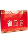 Geschenktasche Merry Christmas rot/gold, 37,5 x 10,5 x 28,5 cm
