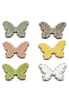 Holz-Sticker Schmetterlinge - 6er Set