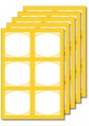 Cubi Etikettenbogen gelb, 5 Blatt