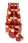 Geschenkbox-Set Rote Rosen herzförmig, 6-teilig