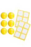 Cubi Kappe 6er plus 12 Etiketten, gelb
