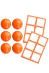 Cubi Kappe 6er plus 12 Etiketten, orange