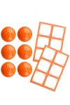 Cubi Streuerkappe 6er plus 12 Etiketten, orange