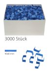 U-Clips 40 x 8 mm blau, 3000 Stück