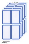 Etiketten Rahmen in blau, 20 Stück