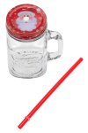 Trinkhalmglas Weihnachtsmann 450 ml