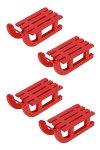 Deko-Schlitten aus Holz, 6,5 cm, rot, 4er Pack