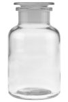 Apothekerflasche mit Glasstopfen 1000 ml weiß