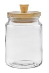 Deko-Glas 680 ml mit Holzdeckel