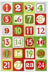 Adventskalender-Zahlen grün/rot, 24 Stück