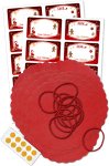 Deckchen-Set Ø 135 mm Weihnachten rot, 50-teilig