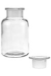 Apothekerflasche mit Glasstopfen 1000 ml weiß (Karton, 10 Stück)