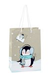 Geschenktüte Pinguin, 17 x 9 x 23 cm
