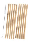 Bambus-Trinkhalme, 20 cm, inkl. Reinigungsbürste, 10 Stück