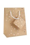 Geschenktüte Sterne, 11 x 14,5 cm, silber