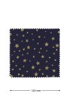 Deckchen 120 mm blau mit goldenen Sternen