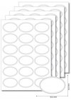 Etiketten oval Silberner Rahmen - 50 Blatt A4
