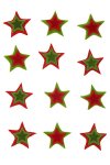 Filz-Sticker Sterne groß, 12 Stück