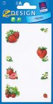 Schmucketiketten Erdbeeren und Blüte