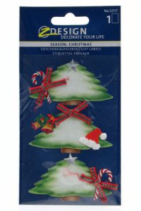Weihnachtsetiketten mit Schleifchen