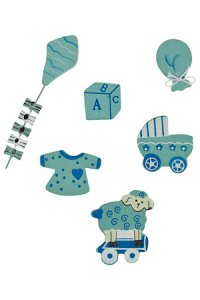 Miniaturen zum Aufkleben Babymotive Junge - 6er Set