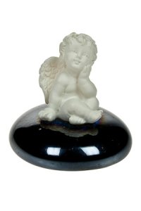 Miniatur zum Aufkleben Engel auf Glasstein