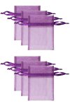 Chiffonbeutel lila  9 x 12 cm - 6er Pack