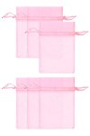 Chiffonbeutel rosa 12 x 17 cm - 6er Pack