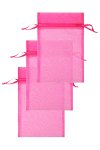 Chiffonbeutel pink 15 x 24 cm - 3er Pack