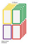 Etiketten Rahmen in 4 Farben, 20 Stück