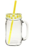 Trinkhalmglas 450 ml gelb