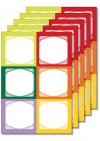 Cubi Etikettenbogen bunt, 5 Blatt
