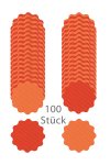 Wende-Deckchen aus Folie Ø 135 mm, Punkte orange, 100er Pack
