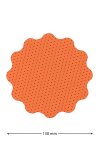 Wende-Deckchen aus Folie Ø 150 mm, Punkte orange, 100er Pack