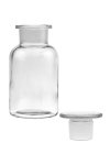 Apothekerflasche mit Glasstopfen  250 ml weiß