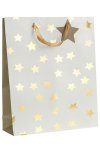 Geschenktüte Goldene Sterne, 26 x 12 x 32 cm
