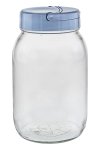 Vorratsglas 2000 ml mit Deckel und Henkel, blau