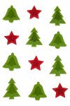 Filz-Sticker Weihnachtsmotive - 12er Pack