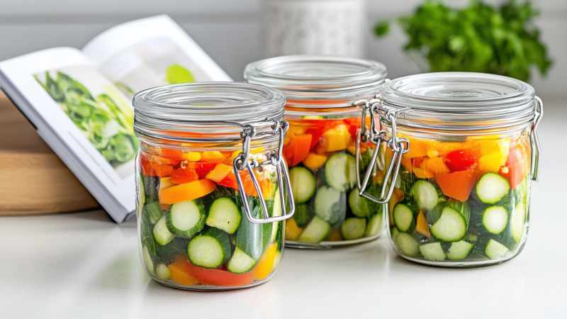 Fermentiergläser und Buch