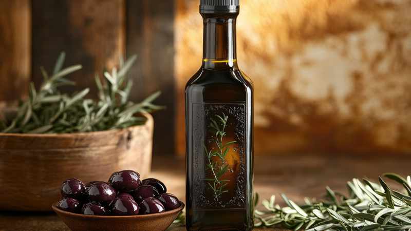 Ölflasche aus Braunglas